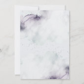 Coastal Watercolor Blue Elegant Wedding  招待状 (裏面)