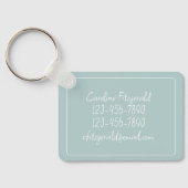 Coastal Watercolor Crab Personalized キーホルダー (裏面)