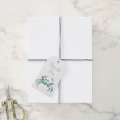 Coastal Watercolor Crab Personalized ギフトタグ (より糸付き)