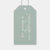 Coastal Watercolor Crab Personalized ギフトタグ (裏面)