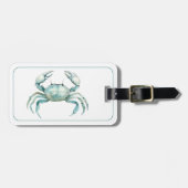 Coastal Watercolor Crab Personalized ラゲッジタグ (正面横)