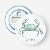 Coastal Watercolor Crab Personalized 栓抜き (正面)