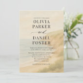 Coastal Watercolor Destination Wedding  招待状 (スタンド正面)