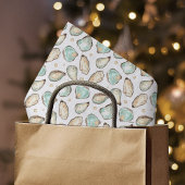 Coastal Watercolor Oyster & Pearl Pattern 薄葉紙