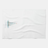 Coastal Watercolor Sailboat  キッチンタオル (横)