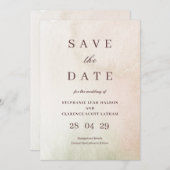 Coastal Watercolor Sepia elegant Save the Date 招待状 (正面/裏面)