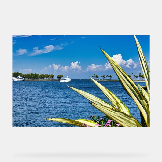 Coastal Waterfront Wall Art Tropical Ocean View アクリルサイン (正面)