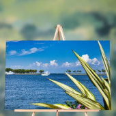 Coastal Waterfront Wall Art Tropical Ocean View アクリルサイン (ニュートラル)