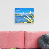 Coastal Waterfront Wall Art Tropical Ocean View キャンバスプリント (インサイチュ (リビング))
