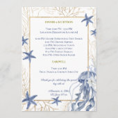 Coastal Wedding Blue & Gold Program プログラム (裏面)