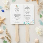 Coastal Wedding Ceremony Program Beach Tropical ハンドファン