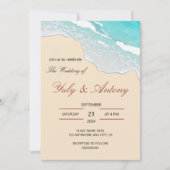 coastal wedding Invitation beach decor 招待状 (正面)