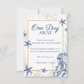Coastal Wedding Nautical Rehearsal Dinner サンキューカード (正面)