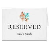 Coastal Wedding Seashells Reserved Bride's Family (正面横)