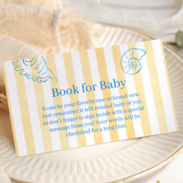 Coastal Yellow Sea You Soon Book For Baby Shower エンクロージャーカード