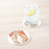 Coasterミュシャのアールヌーボーの女性 コースター (側面)