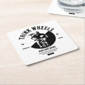 Coaster上のコントラストサイクリングイメージ スクエアペーパーコースター (アングル)