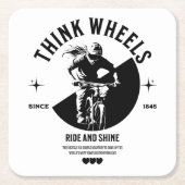 Coaster上のコントラストサイクリングイメージ スクエアペーパーコースター (正面)