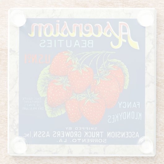 COASTER – アセンション美しい – クラートラベルを作成 ガラスコースター (裏面)