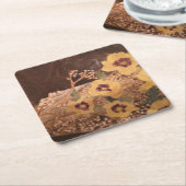 Coaster/花と丸太 スクエアペーパーコースター (アングル)