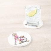Coaster Blonde Girl with Pink Bike コースター (側面)