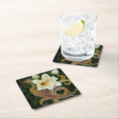 coaster cardboard art nouveau スクエアペーパーコースター (インサイチュ)