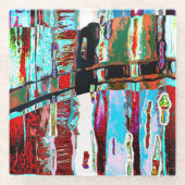 Coaster – Collapse Reflection Abstract Design ガラスコースター (正面)