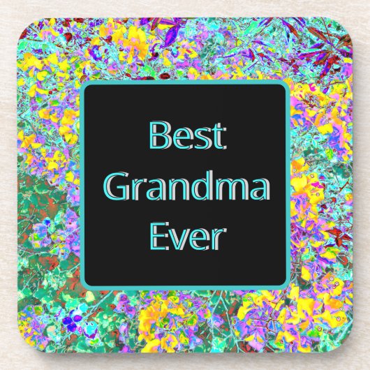 Coaster for Grandmother - "Best Grandma Ever"  コースター (正面)