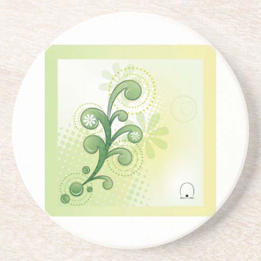 Coaster-Green 컵받침-그린 コースター (正面)