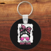 Coaster Hair Don't Care Roller Coaster Messy Bun T キーホルダー (正面)