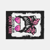 Coaster Hair Don't Care Roller Coaster Messy Bun T フリースブランケット (正面(横))