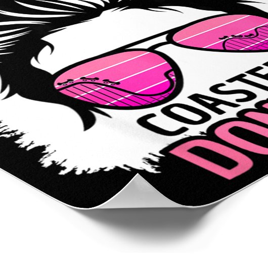 Coaster Hair Don't Care Roller Coaster Messy Bun T ポスター (角)