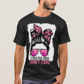 Coaster Hair Don't Care Roller Coaster Messy Bun T Tシャツ (正面)