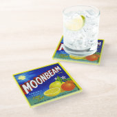 COASTER - Moonbeam Citrus - Produce Crate Label ガラスコースター (アングル)