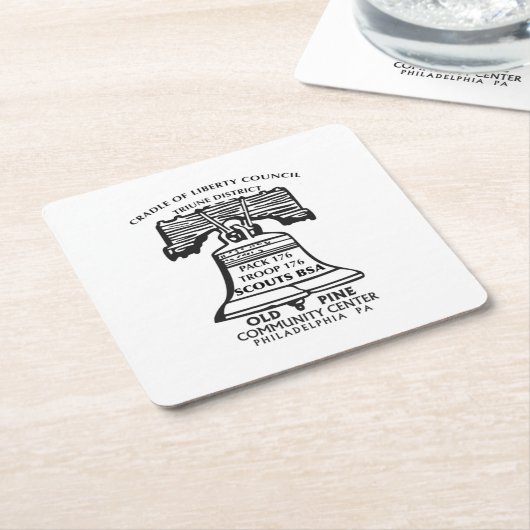 Coaster (Plastic) スクエアペーパーコースター (アングル)