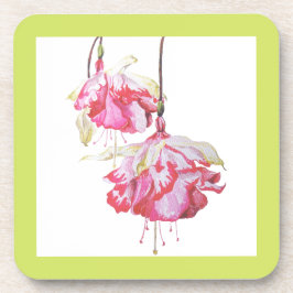 Coaster Set上のエキゾチック明るい赤紫色 コースター