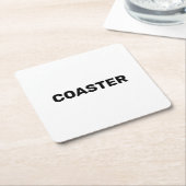 Coaster that says coaster スクエアペーパーコースター (アングル)