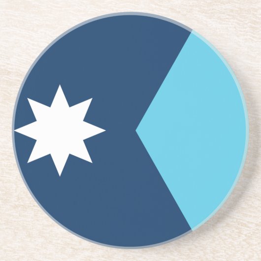 Coaster with Flag of Minnesota, USA コースター (正面)