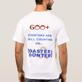 CoasterCounter.com 600+ クラブ Tシャツ (裏面)