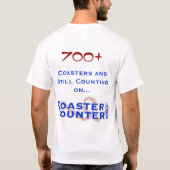 CoasterCounter.com 700+ クラブ Tシャツ (裏面)