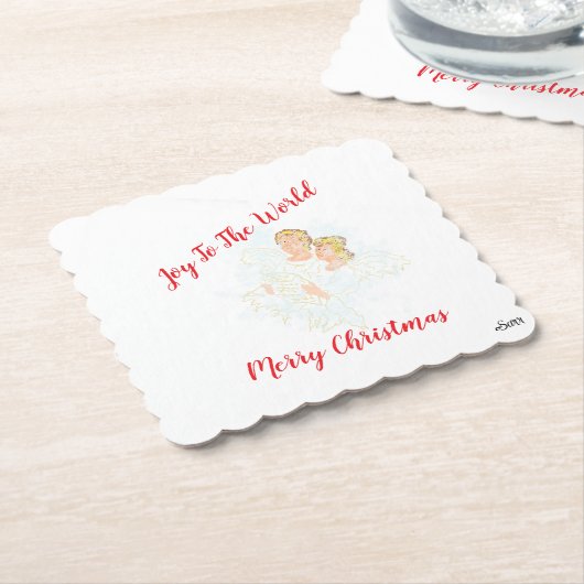 Coasters Merry Christmas . ペーパーコースター (アングル)