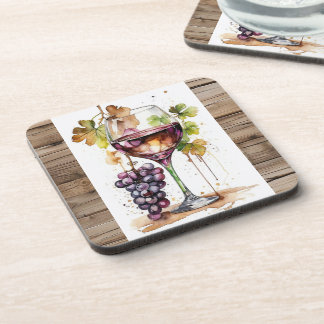 Coasters/ Porta copos/ Wine glass and Grapes コースター