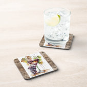Coasters/ Porta copos/ Wine glass and Grapes コースター (右側)