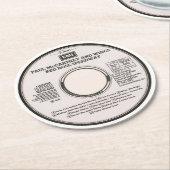 Coasters - Red Rose ラウンドペーパーコースター (アングル)