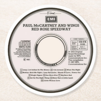 Coasters - Red Rose ラウンドペーパーコースター