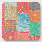 COASTERS/SET OF 6 "PATCHWORK 数々の-COLOR" コースター (正面)