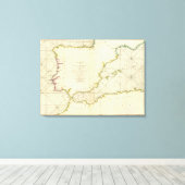 Coastesスペイン、ポルトガル、バーバリー キャンバスプリント (インサイチュ (ウッドフロア))