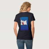 CoastieのアールデコのカッターのTシャツ Tシャツ (裏面フル)