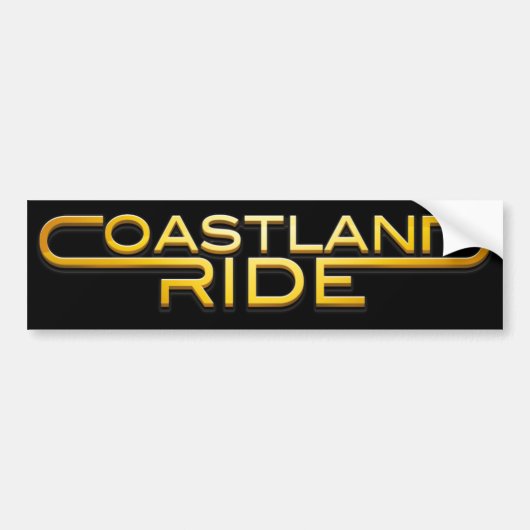 Coastland Ride - Name logo バンパーステッカー (正面)
