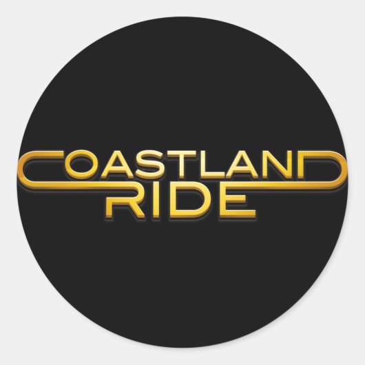 Coastland Ride - name logo ラウンドシール (正面)